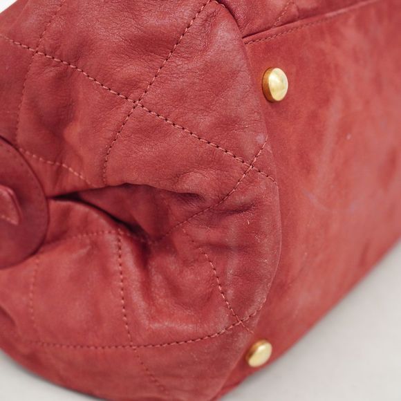 Chanel Matelasse Chain Shoulder Bag Coated Canvas Red Gold Metal Fittings - Picture 6 of 9